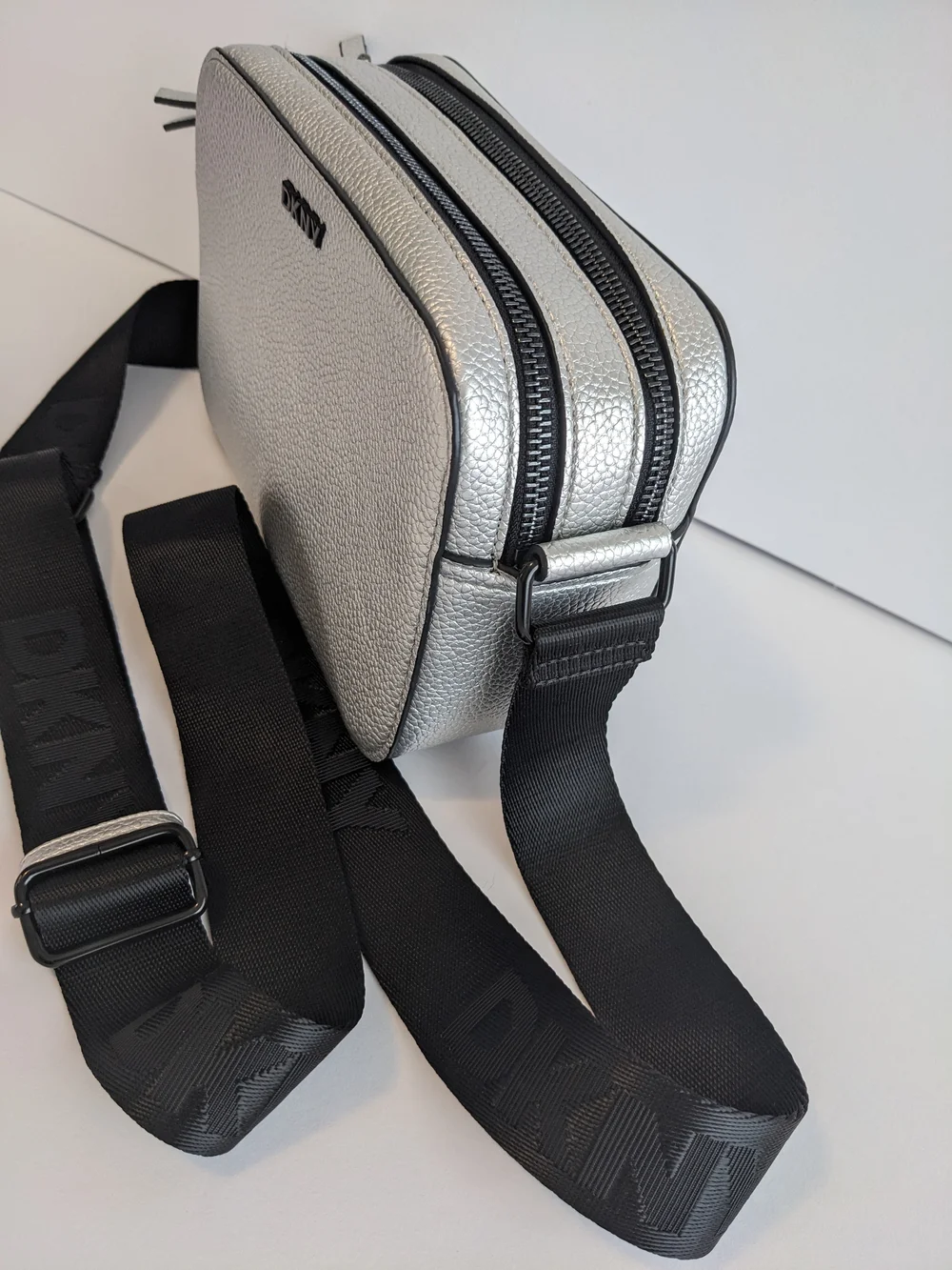 DKNY Silver Crossbody Camera Bag - Picture 1 of 8